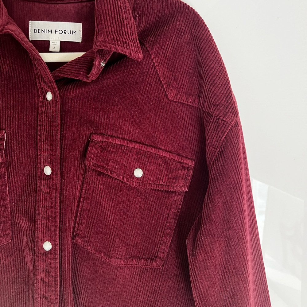 NWOT Aritzia Denim Forum Nina Corduroy Button Down